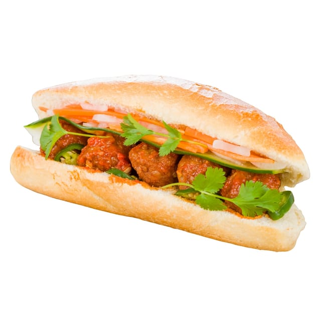 B8. Banh Mi Xiu Mai (Meatballs).